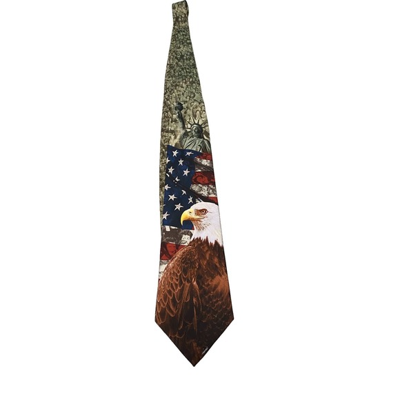 Eagles Wings Other - American Eagle Statue Of Liberty Silk Tie Eagles Wings